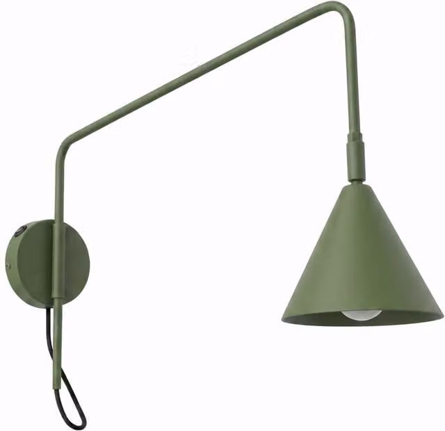 Sollux Lighting Modern Metal Wall Lamp in Green, W/D/H: 30 x 14 x 61 cm