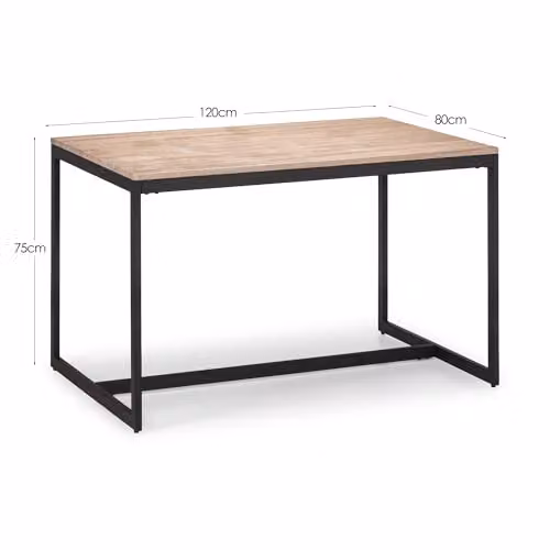 Julian Bowen Tribeca Rectangular Dining Table in Black and Brown – 2