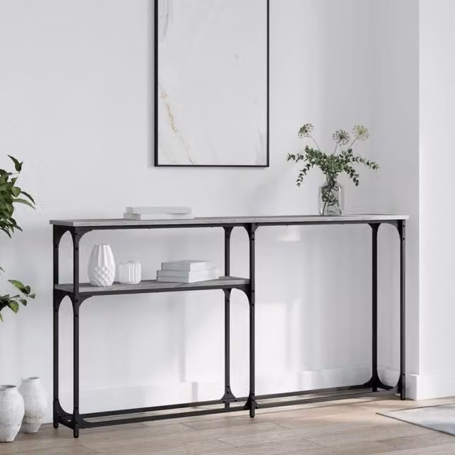 Berkfield Home Grey Sonoma Console Table, W/D/H: 145 x 22.5 x 75 cm – 1