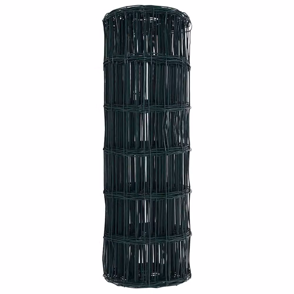 Berkfield Home Modern Euro Fence Green PVC-Coated Steel, H: 0.6 m x L: 25 m – 5