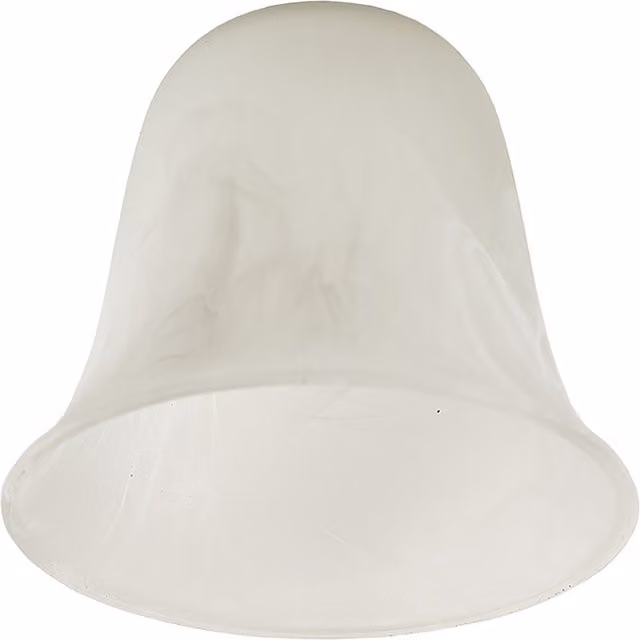 ValueLights 3 Pack White Frosted Glass Bell Shaped Replacement Shades with Marble Effect