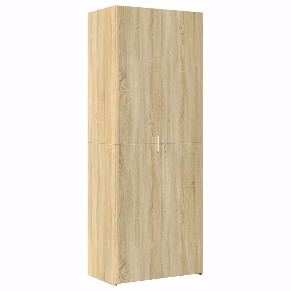 Berkfield Home Sonoma Oak Highboard in Brown, W/D/H: 70 x 42.5 x 185 cm