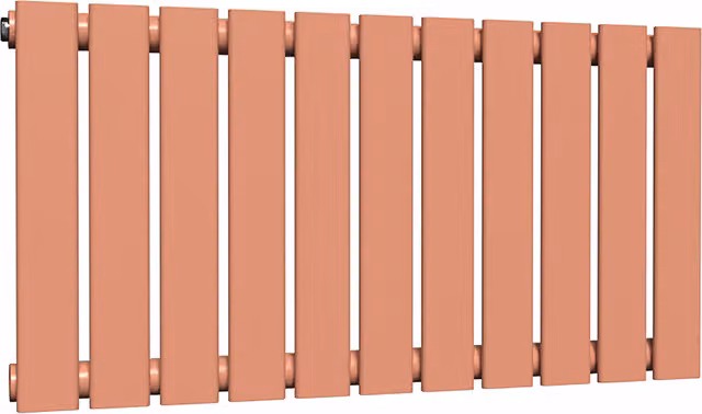 Lux Heat Single Flat Horizontal Steel Radiator in Orange, W: 77 cm, H: 40 cm