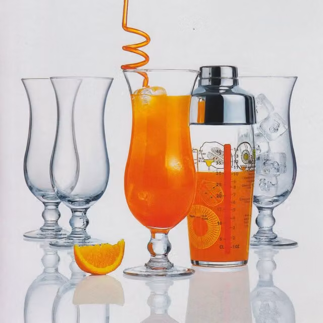Luminarc 5 Piece Hurricane Cocktail Glass Set, Transparent