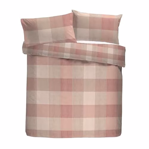 Appletree Hygge Reversible Checked Cotton Flannelette Duvet Cover and Pillowcase Set, Multicolour, 200 x 200 cm – 1