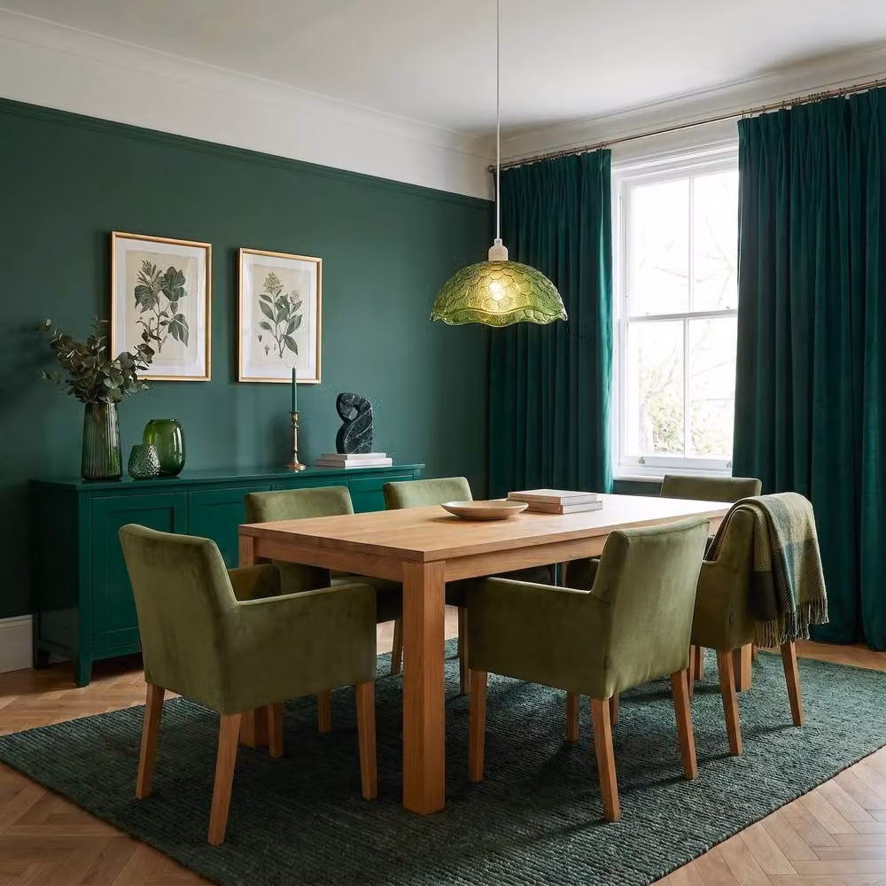 Happy Homewares Green Glass Round Modern Ceiling Light Shade – 2