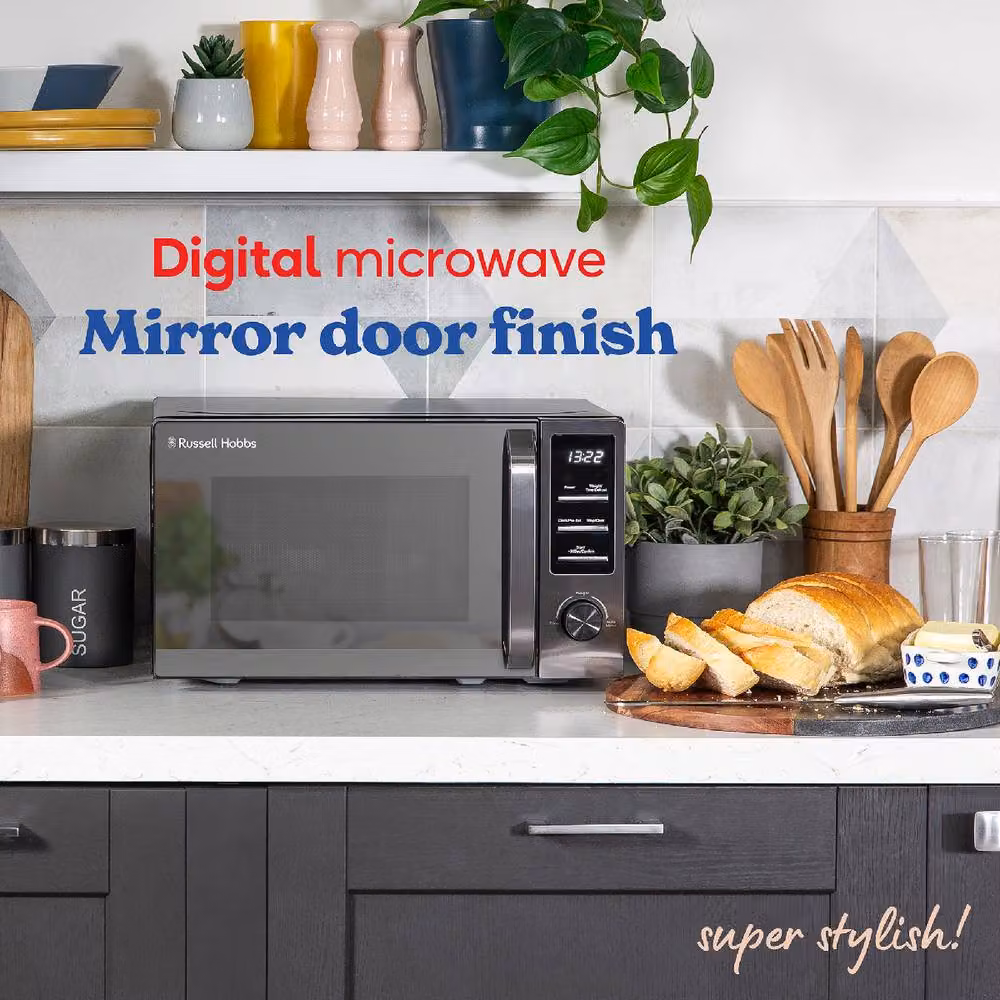 Russell Hobbs 20L Digital Solo Microwave in Black and Grey with 800W Power and Automatic Programs RHM2028DS – 3
