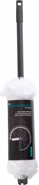 JVL Extendable Microfibre Duster with Telescopic Handle, Grey