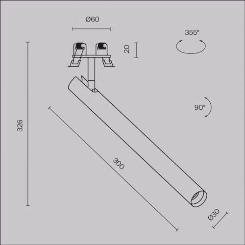 Netlighting Focus T White Aluminium Recessed LED Downlight with Warm White 3000K Bulb