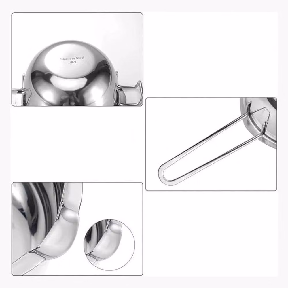 KORVIXA Port Double Boiler Water Bath Pot in Silver, Stainless Steel, 100 cm – 1