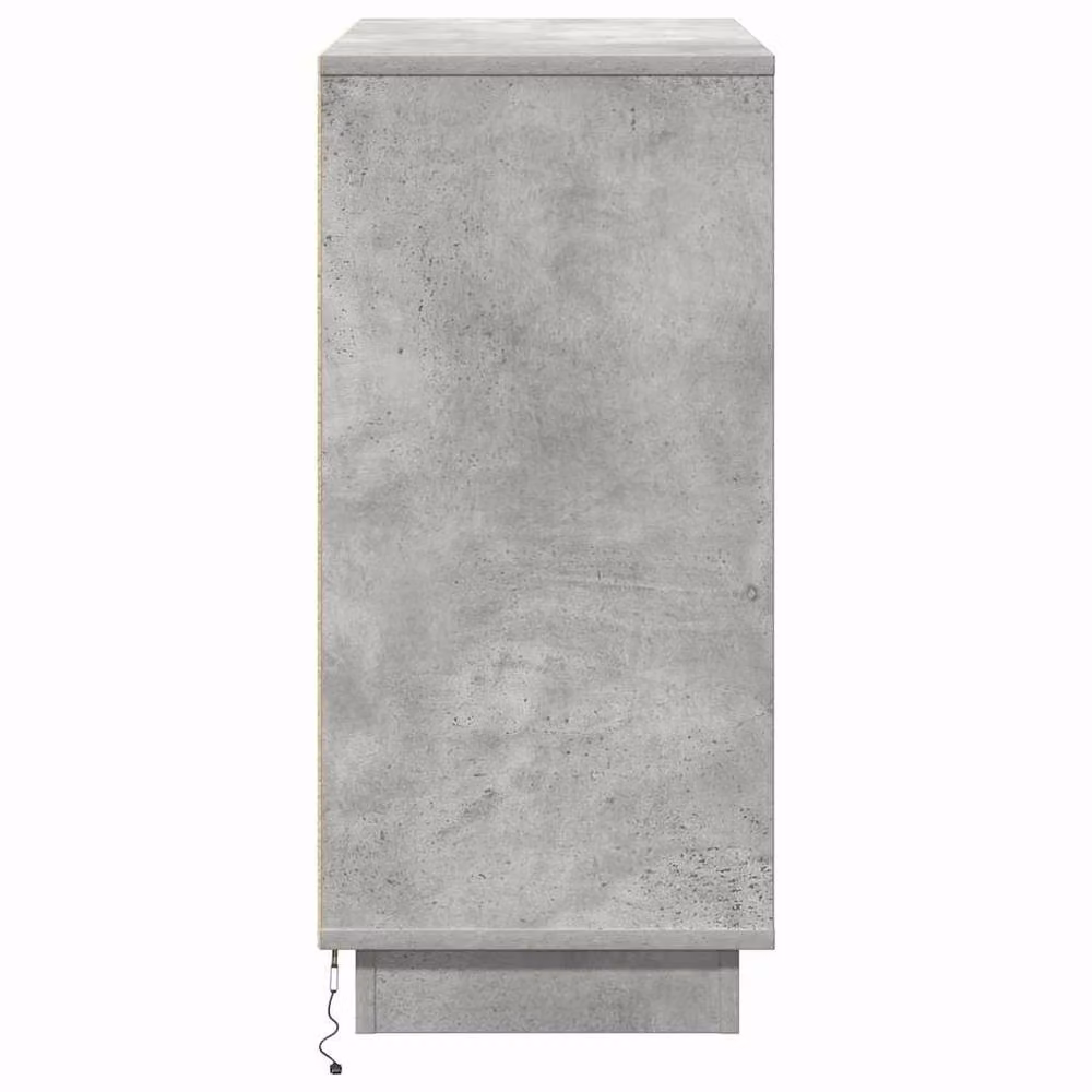 Berkfield Home Modern Sideboard with Integrated LED Lighting in Concrete Grey, W: 75 cm, D: 34.5 cm, H: 71 cm – 3