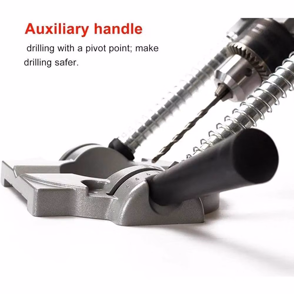 FLAVORA Mobile Drill Stand Drilling Aid in Silver, W: 520 mm, H: 290 mm, D: 290 mm – 4