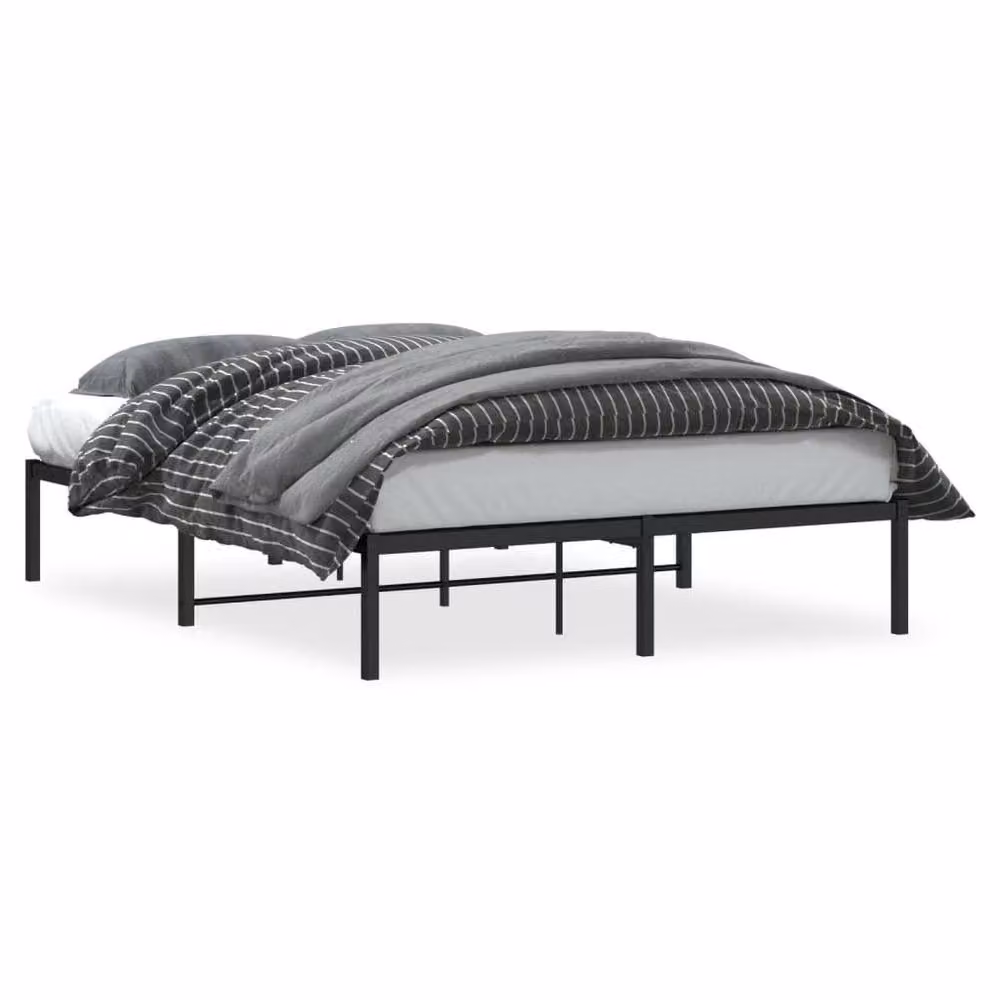 Berkfield Home Classic Metal Bed Frame, Black, W: 140 cm, L: 200 cm – 2