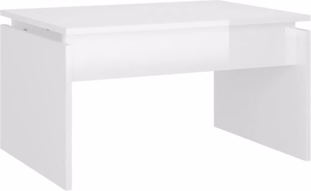 Berkfield Home High Gloss White Coffee Table W: 68 cm, D: 50 cm, H: 38 cm