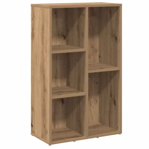 vidaXL Artisan Oak Book Cabinet in Brown, W/D/H: 50 x 25 x 80 cm – 1