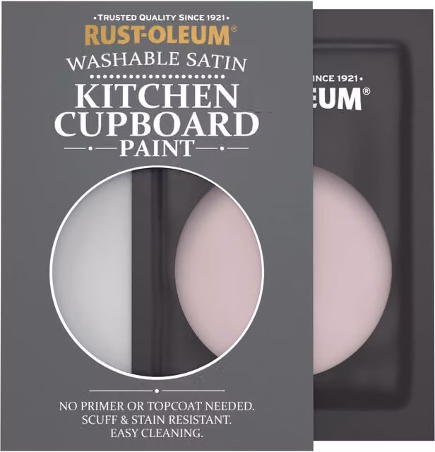 Rust-Oleum Kitchen Cupboard Satin Finish Tester Sachet in Little Light Pink, 10ml