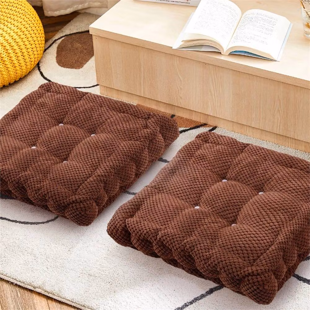 Kelvenix Adult Chunky Pineapple Fluff Seat Chair Cushion in Brown, W/D/H: 190 x 100 x 9.5 cm – 4