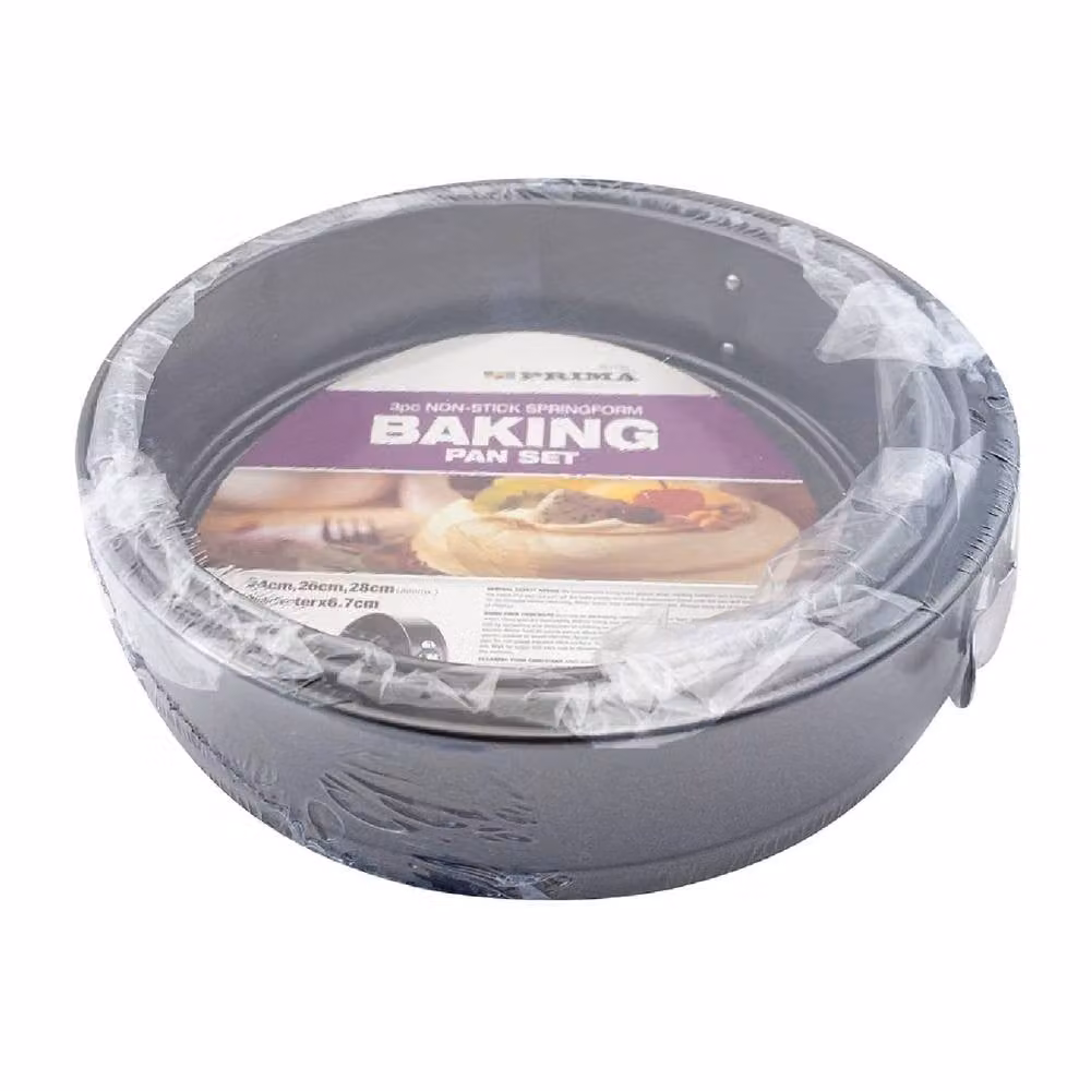 BARGAINS-GALORE 3-Piece Non-Stick Round Springform Cake Pan Set in Black – 2