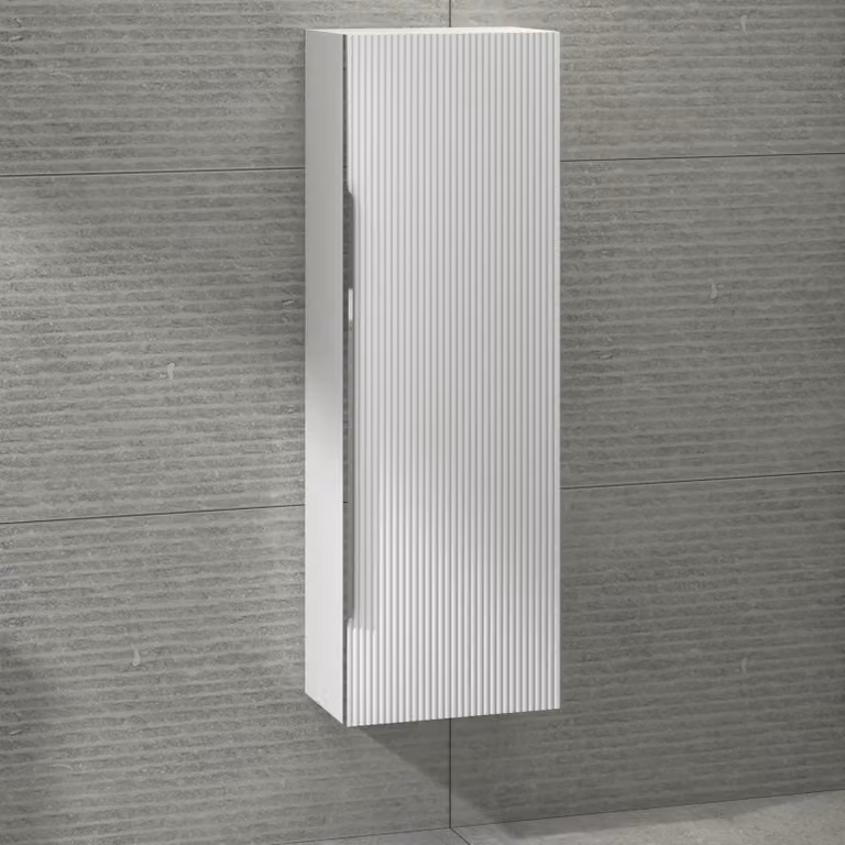 Royal Bathrooms Evora Wall Hung Tall Unit, Matt White, W: 40 cm, D: 40 cm, H: 120 cm