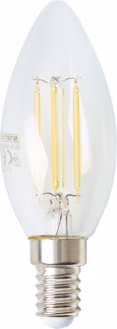 Litecraft 4.5 W E14 Candle LED Filament Bulb, Cool White, Transparent
