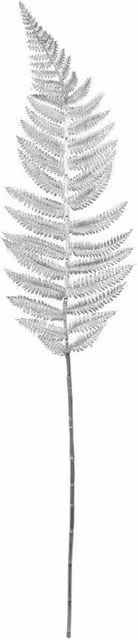 KDMD Metallic Fern Leaf Stem in Silver, 5 Pack – 1