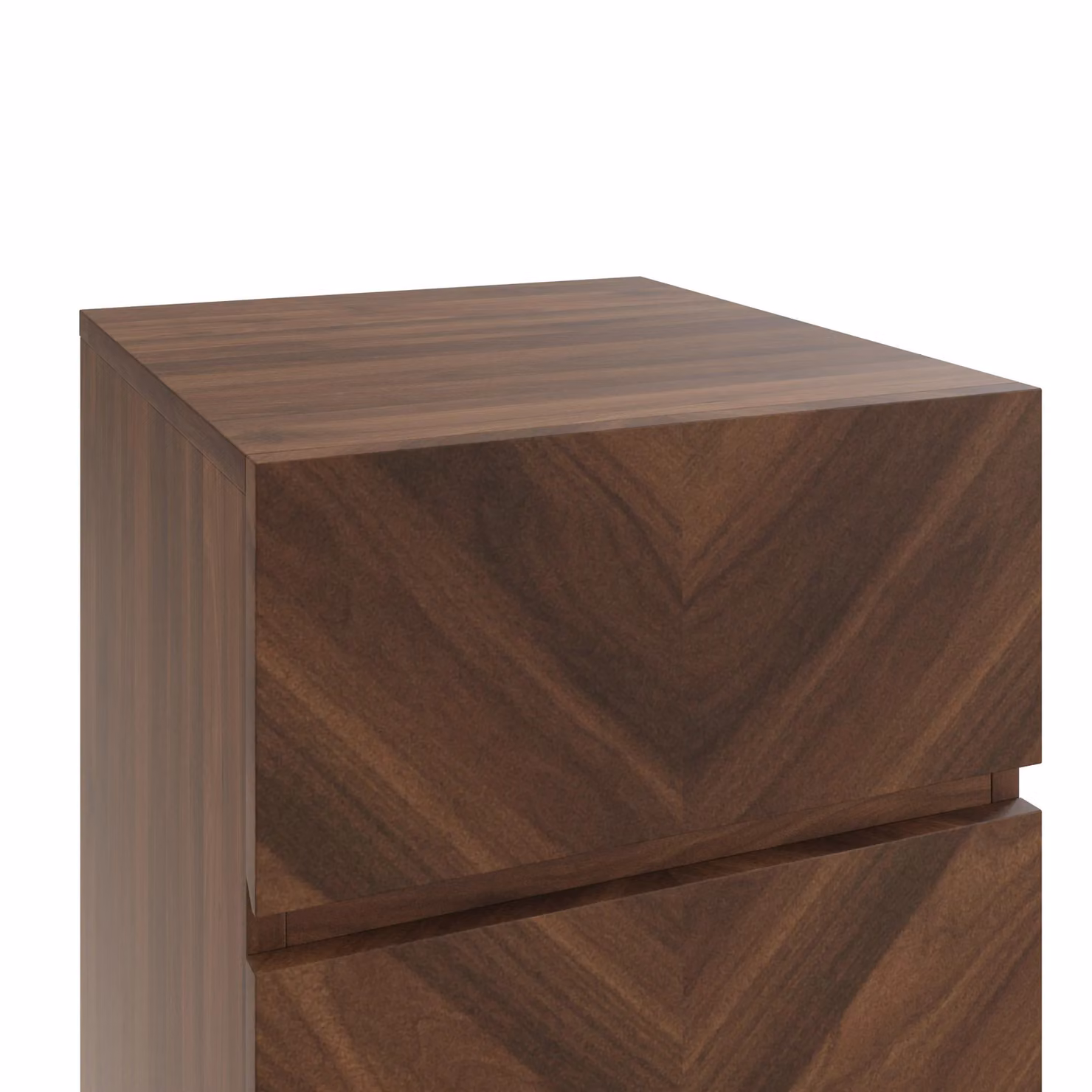 GFW Catania 3 Drawer Bedside Table in Royal Walnut – 4