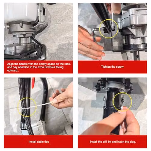 SwitZer 62cc Petrol Engine Earth Auger Post Hole Digger with Multiple Auger Bits, Grey – 2