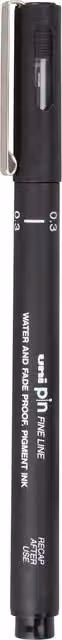 Uniball Fineliner Drawing Pen with Black Ink