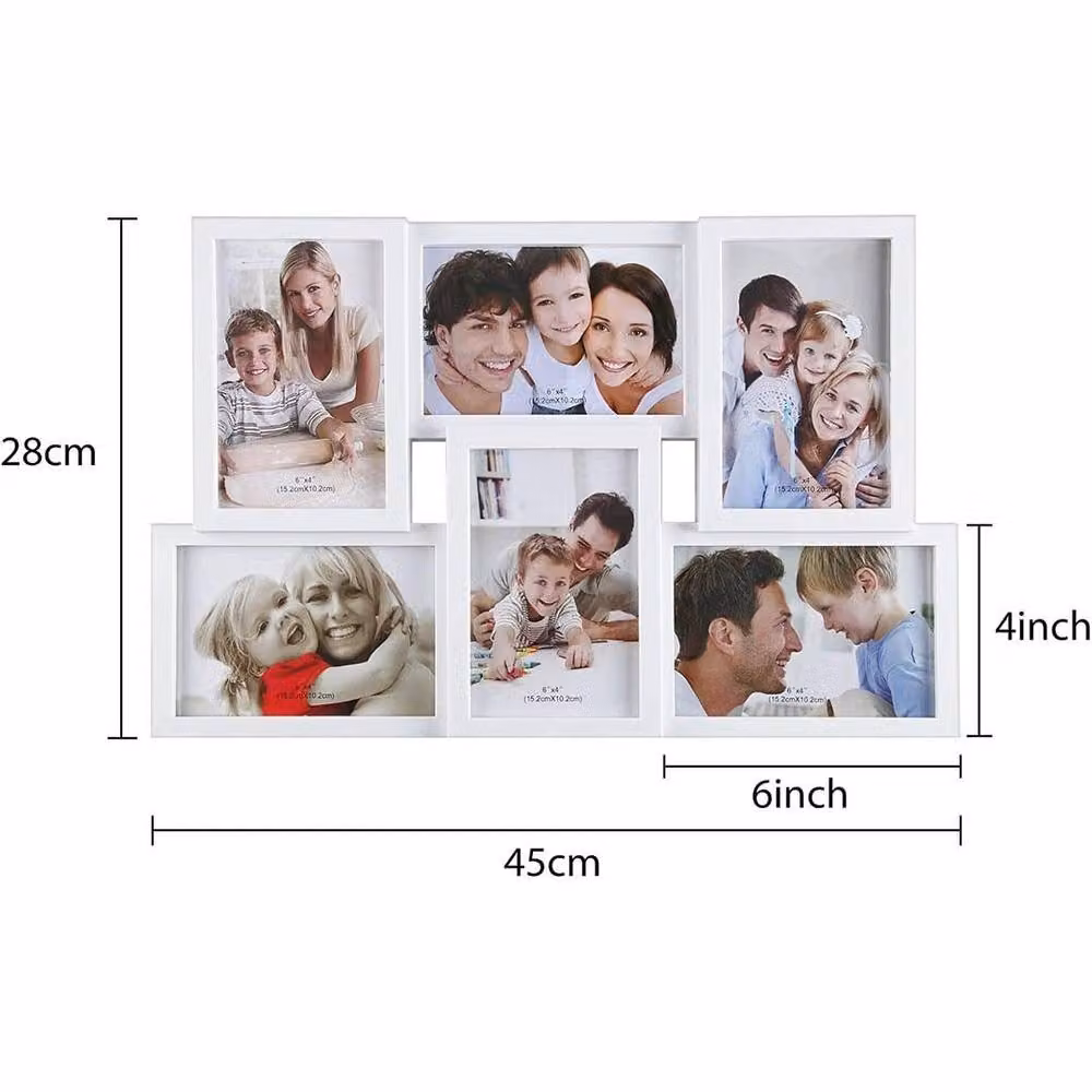 Hinsinc White Multi Photo Collage Wall Frame for 6 x 10x15 cm Pictures – 2