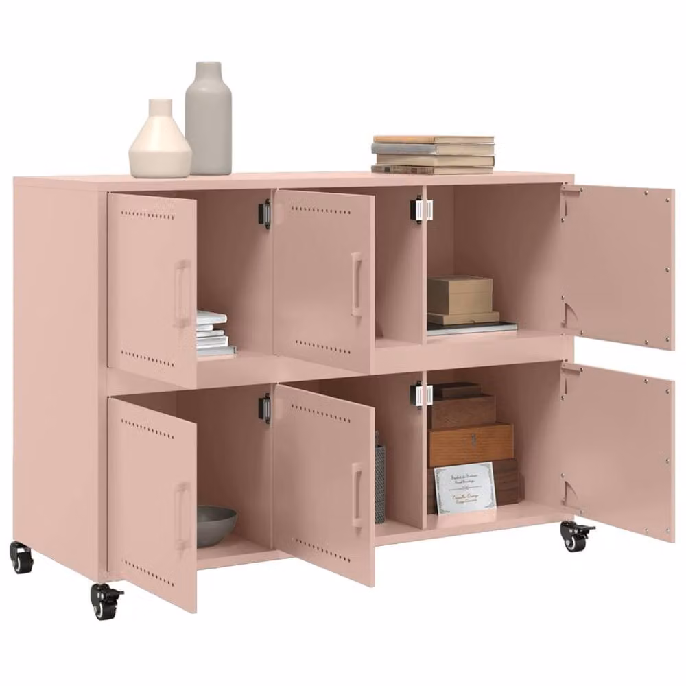 Berkfield Home Pink Metal Sideboard W/D/H: 100.5 x 39 x 72 cm – 2