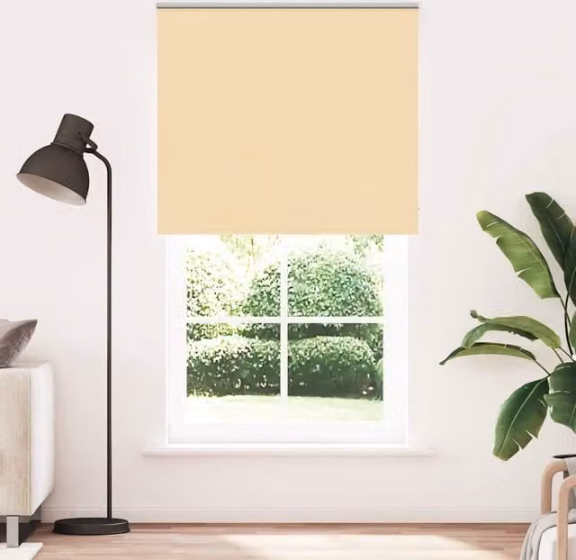 Berkfield Home Blackout Roller Blind, Beige Polyester, W: 130 cm, H: 210 cm