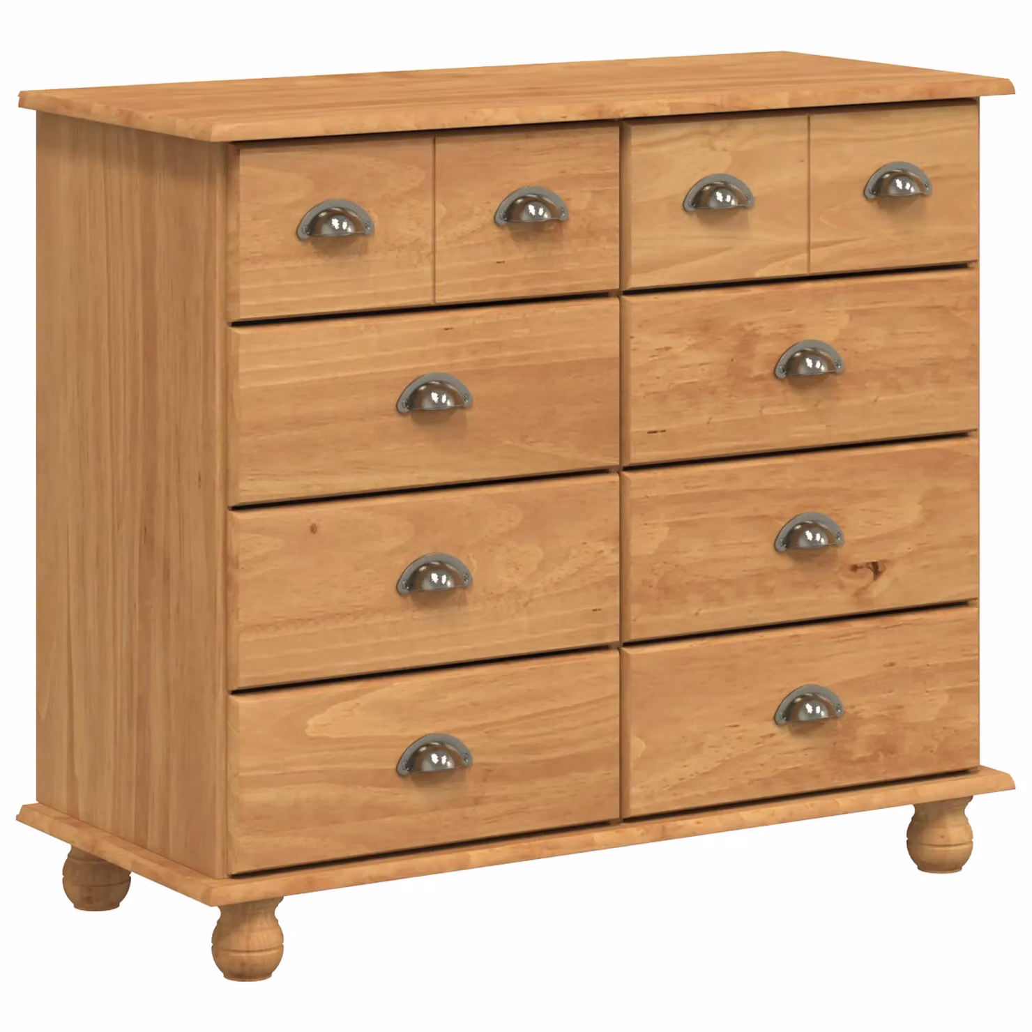 Berkfield Home ASKIM Chest of Drawers in Honey Brown Solid Pine, W/D/H: 91 x 40 x 79 cm – 2