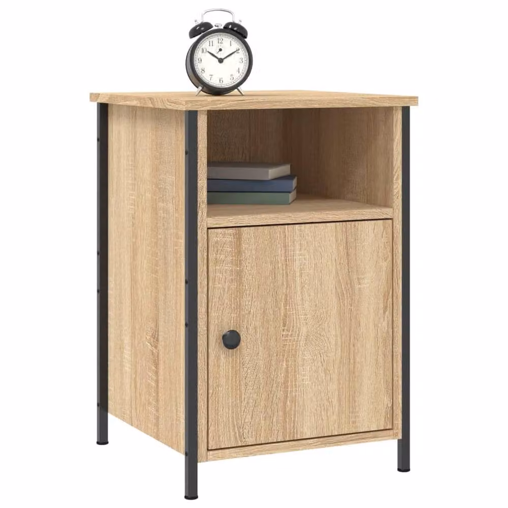 Berkfield Home Set of 2 Sonoma Oak Bedside Cabinets in Brown, W/D/H: 40 x 42 x 60 cm – 3
