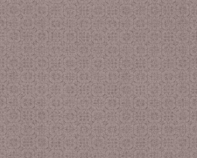 A.S. Création Hygge Modern Floral Botanical Textured Fabric Effect Wallpaper in Brown
