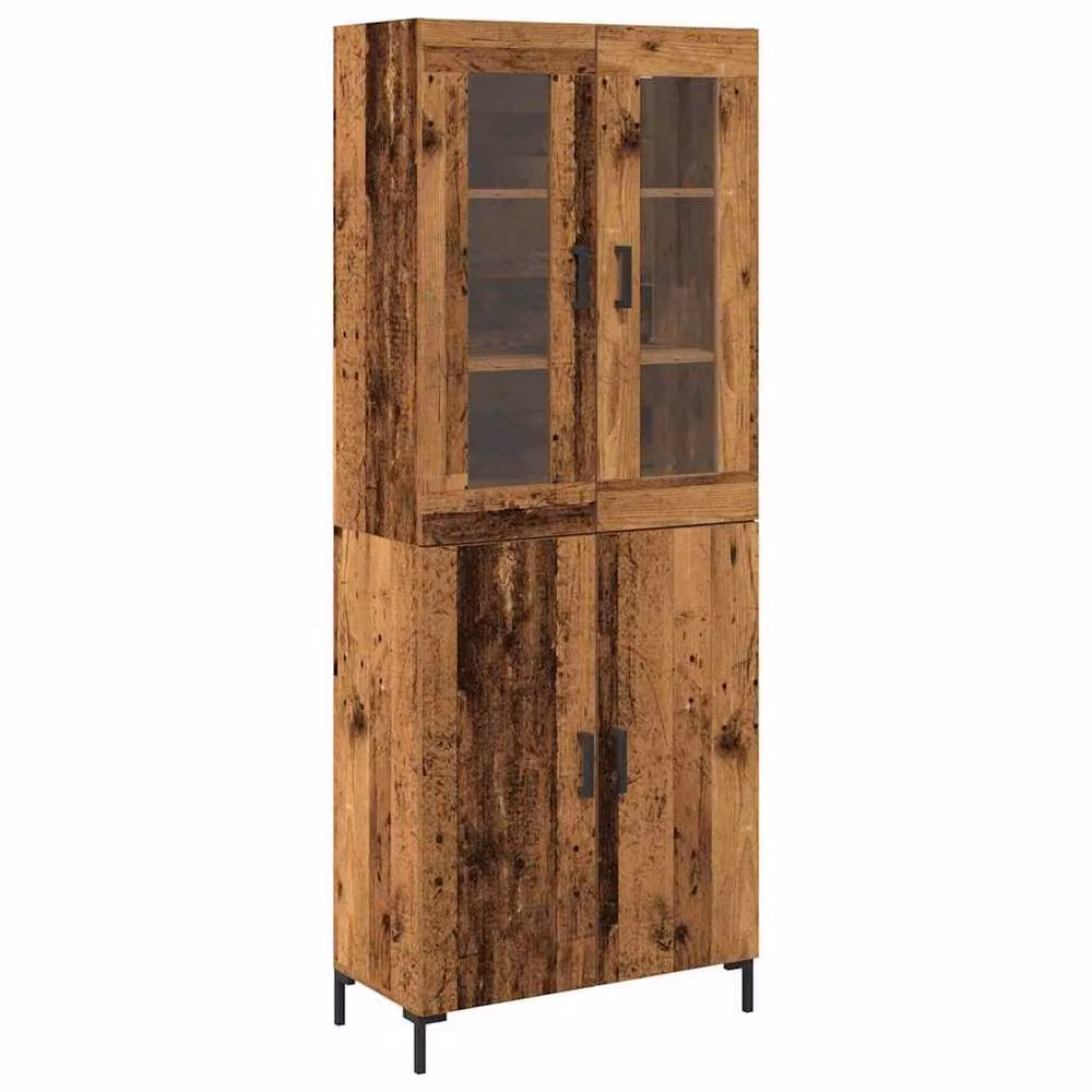Berkfield Home Industrial Style Sideboard and Wall Cabinet in Brown Old Wood Engineered Wood – 3
