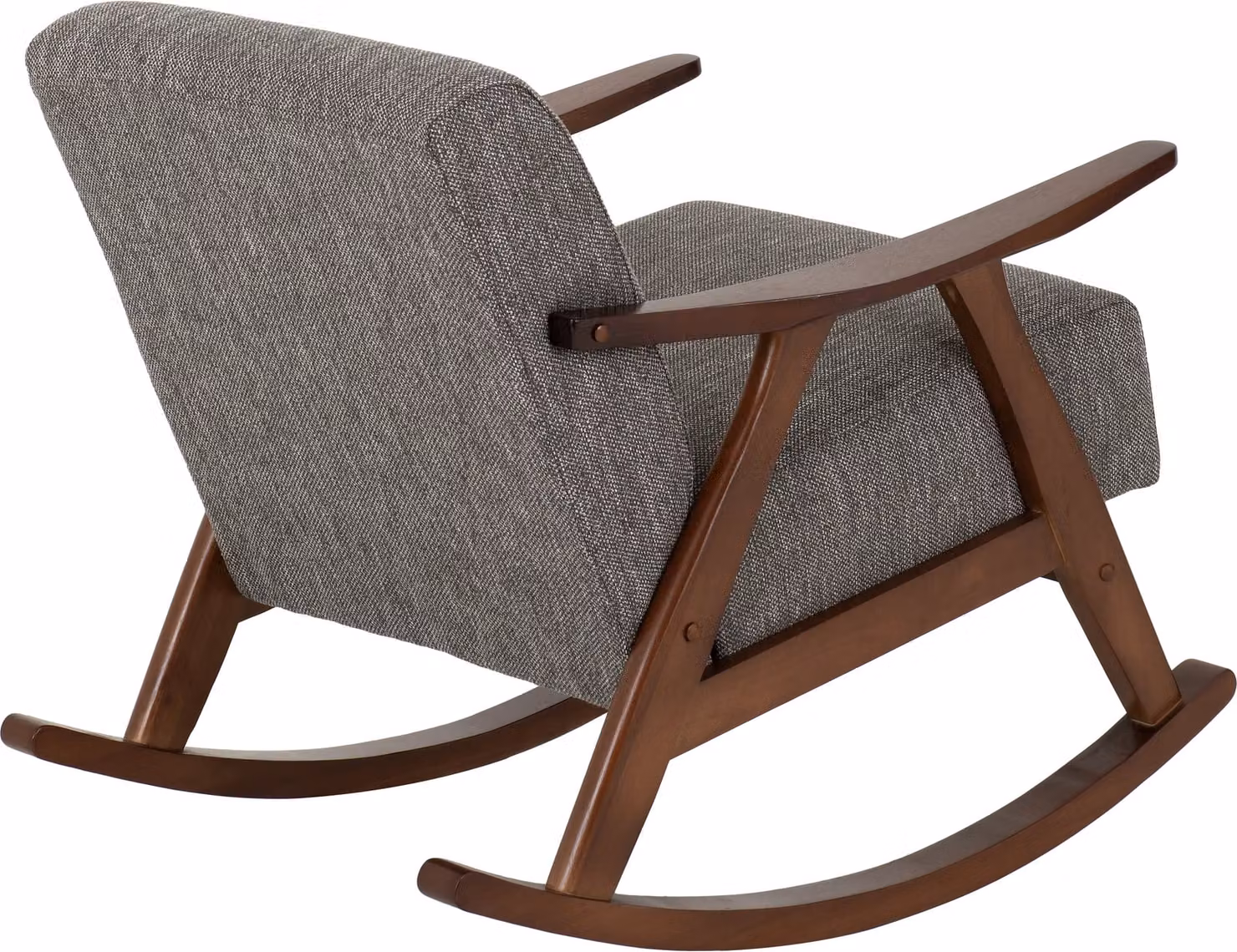 Seconique Kendra Grey Fabric Rocking Chair with Solid Wood Frame and Armrests – 7