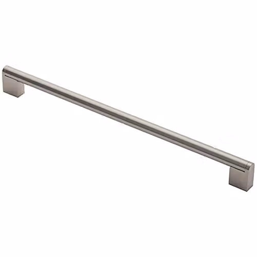 Loops Round Bar Pull Handle in Satin Stainless Steel, Silver, 360 x 14 mm, 320 mm Fixing Centres