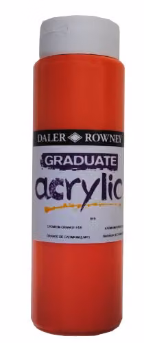 Daler-Rowney Graduate Acrylic Paint, Cadmium Orange Hue, 500 ml