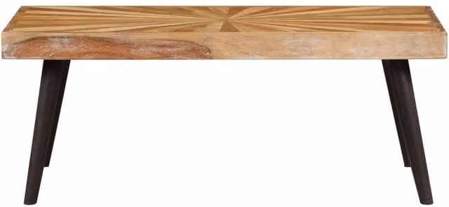 Berkfield Home Rustic Solid Mango Wood Coffee Table, Brown, W/D/H: 90 x 55 x 36 cm – 1