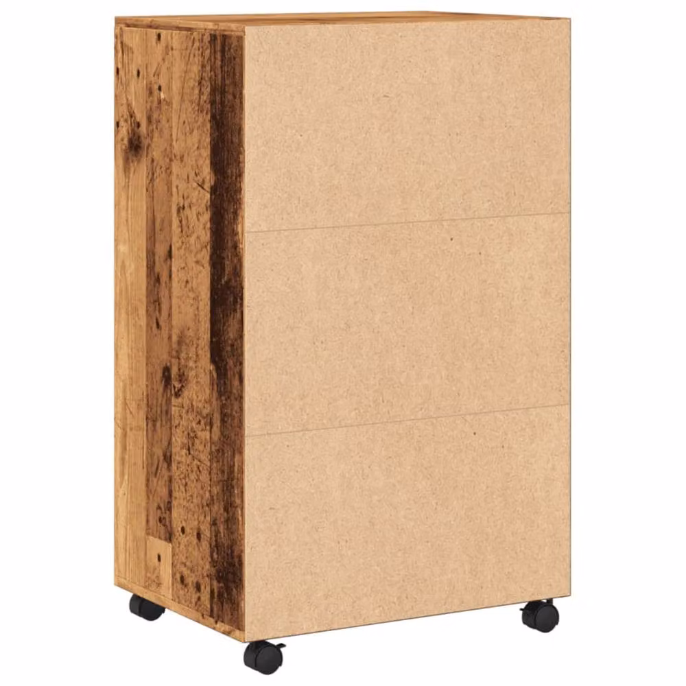 Berkfield Home Rolling Cabinet in Old Wood Brown, W/D/H: 55 x 40 x 91 cm – 5