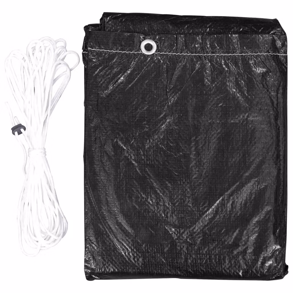 Berkfield Home Water-Repellent Bench Cover in Black, W: 205 cm, D: 90 cm – 2