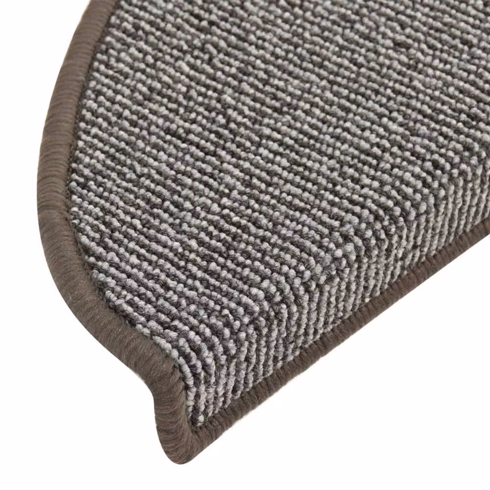 Berkfield Home Non-Slip Carpet Stair Treads, 15 Pieces, Grey, W: 65 cm, D: 21 cm, H: 4 cm – 3