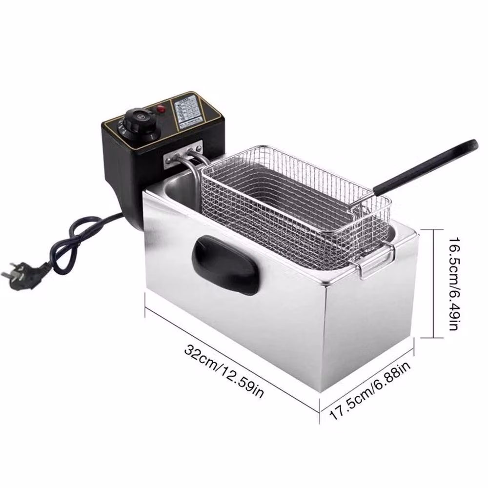 KORVIXA 4L Commercial Electric Deep Fryer in Silver – 2