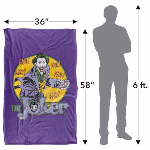 Logovision DC Originals The Joker Silky Touch Super Soft Fleece Throw Blanket, Multicolour, W: 91.44 cm x D: 91.44 cm x H: 147 cm – 4