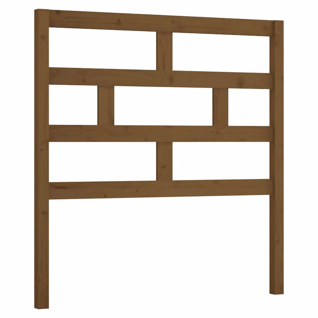 Berkfield Home Rustic Solid Wood Pine Bed Headboard, Honey Brown, W: 106 cm, D: 4 cm, H: 100 cm – 2