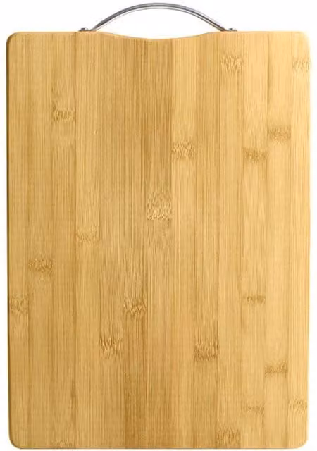 KDMD Large Brown Bamboo Chopping Board Butcher Block for Food Prep, W: 34 cm, D: 24 cm – 1