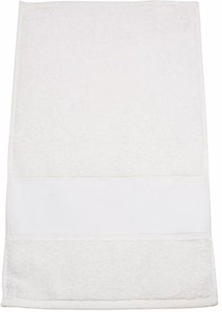 ARTG Subli-Me Guest Towel in White with Border