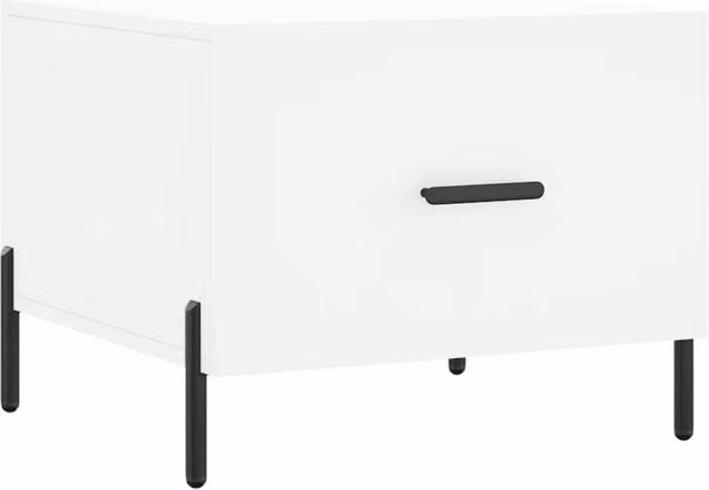 Berkfield Home Modern Square Coffee Table in White, W/D/H: 50 x 50 x 40 cm – 1