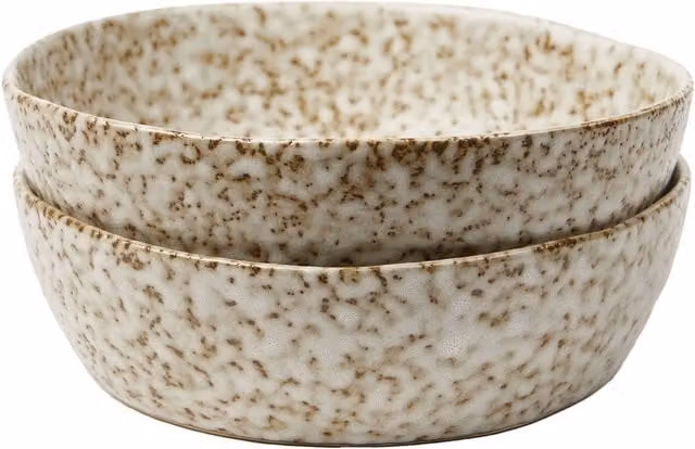 Vinga Nuvem Mini Dessert Bowls, Pack of 2, Beige Stoneware