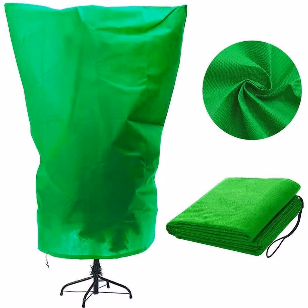 NESTLUNE Heavy Duty Frost Protection Fleece Bags in Green, H 100 cm x W 15 cm – 3